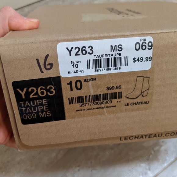 New faux suede boots block heel size 10 - Picture 2 of 6